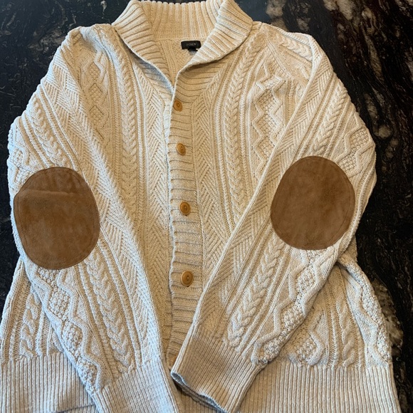 mens cardigan with elbow patches